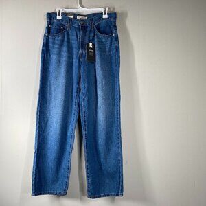 Levi's Premium Baggy Dad Jeans Women's 28 High Rise Blue Lightweight Linen NWT